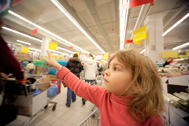 Naar de supermarkt met je peuter