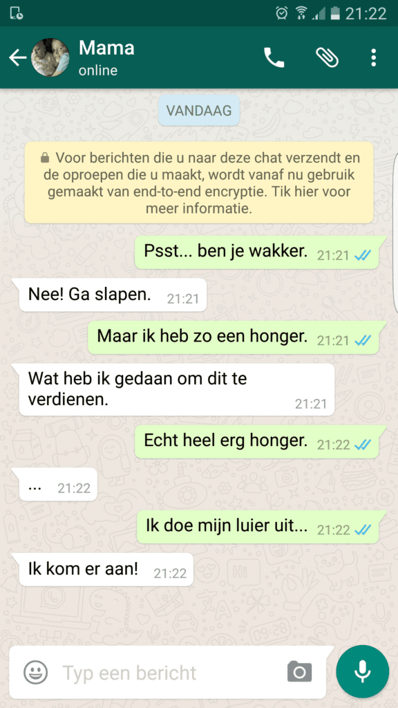 Peuters op WhatsApp