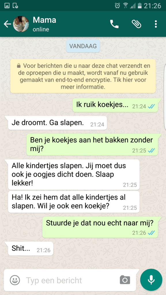 Peuters op WhatsApp