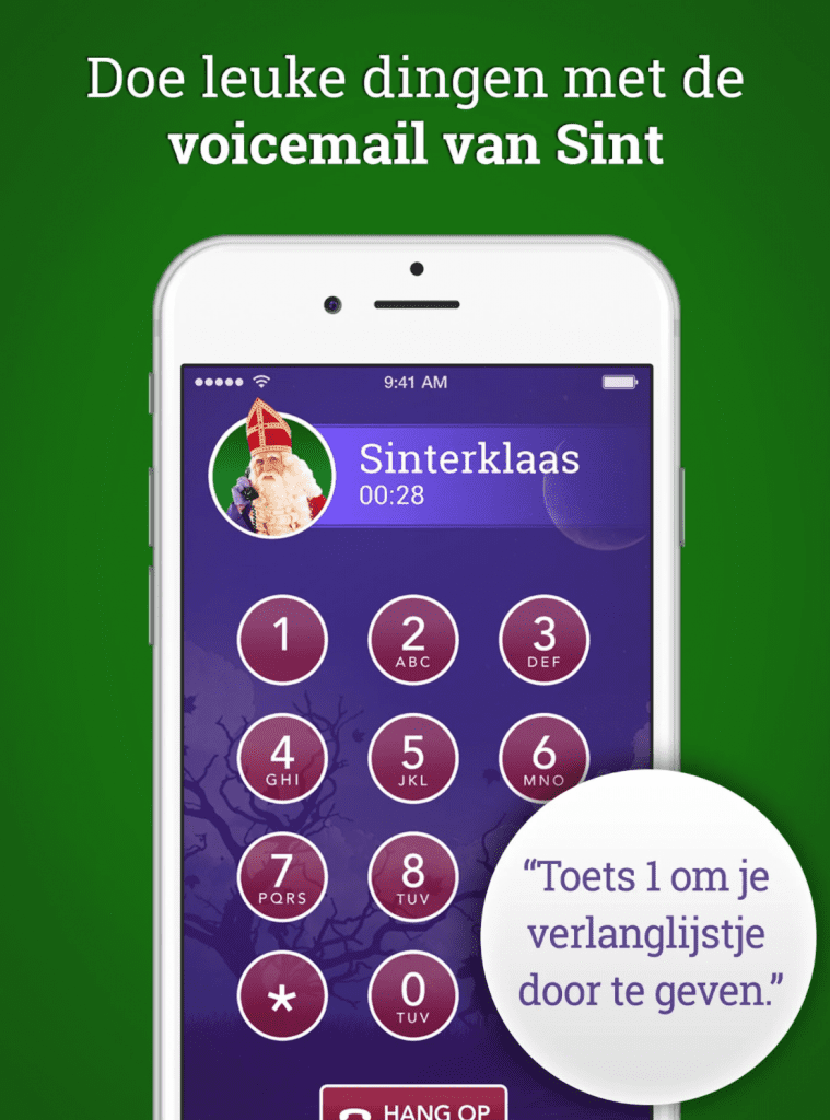 Gratis bellen met Sinterklaas