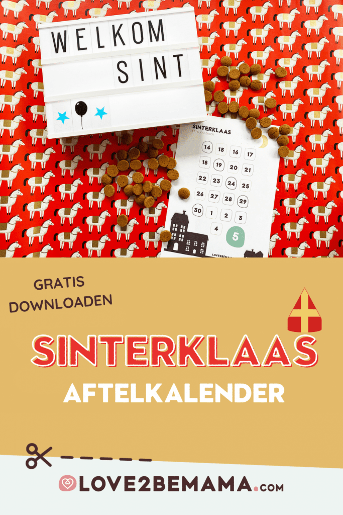 Gratis aftelkalender Sinterklaas 2020 downloaden