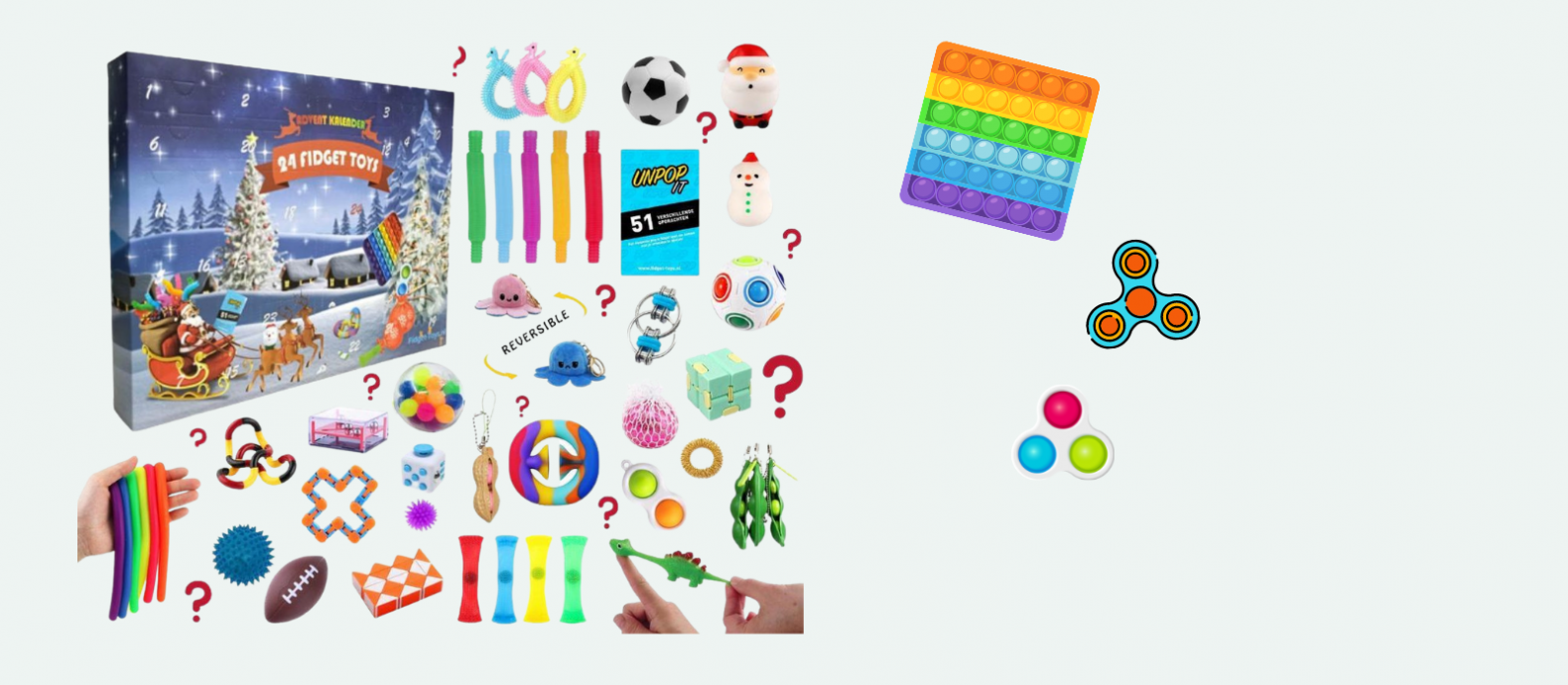 Zappel Adventskalenr Mit Verschienen Sensorischen Spielzeugen Countdown Zu Weihnachten Mit Lustigen Geschenkboxen, Perfekt Für Kinrfeiertagsfeiern. Von 1,29 € | DHgate