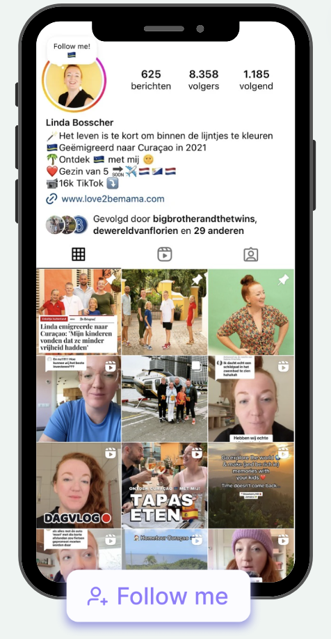 Linda Bosscher van Love2BeMama op Instagram